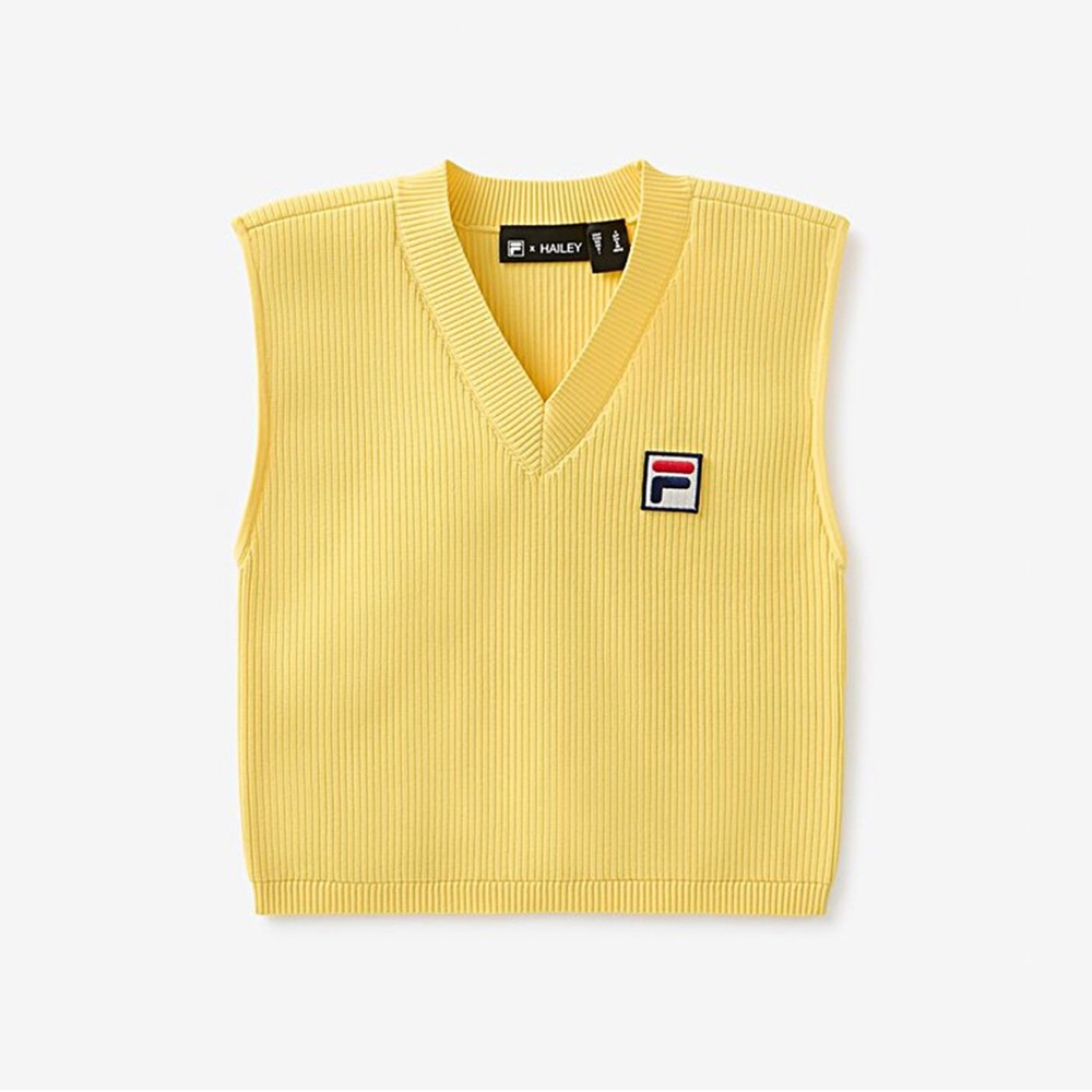 FILA x Hailey Bieber Popcorn Yellow Vest XS